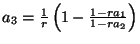 $ a_{3}=\frac{1}{r}\left(1-\frac{1-ra_{1}}{1-ra_{2}}\right)$